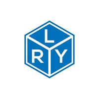 lry-Buchstaben-Logo-Design auf schwarzem Hintergrund. lry kreative Initialen schreiben Logo-Konzept. lry Briefgestaltung. vektor