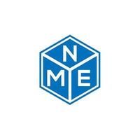 nme-Buchstaben-Logo-Design auf schwarzem Hintergrund. nme kreatives Initialen-Buchstaben-Logo-Konzept. nme-Briefgestaltung. vektor