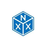 nxx brev logotyp design på svart bakgrund. nxx kreativa initialer brev logotyp koncept. nxx bokstavsdesign. vektor