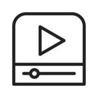 Symbol für die Videoplayer-Linie vektor