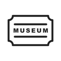 museum tag linje ikon vektor