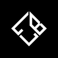 Lbl brev logotyp design på svart bakgrund. Lbl kreativa initialer bokstavslogotyp koncept. lbl bokstavsdesign. vektor