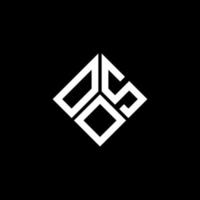 oso-Buchstaben-Logo-Design auf schwarzem Hintergrund. oso kreative Initialen schreiben Logo-Konzept. oso Briefgestaltung. vektor