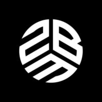 zbm-Brief-Logo-Design auf schwarzem Hintergrund. zbm kreatives Initialen-Brief-Logo-Konzept. zbm Briefgestaltung. vektor