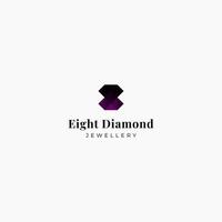 Logo-Design mit acht Diamanten vektor