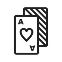 Liniensymbol für Spielkarten vektor