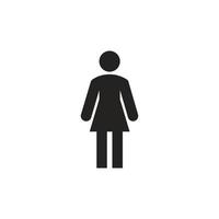 toilettensymbolillustration für frauen, weibliche benutzer, vektordesign. vektor