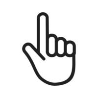 Symbol mit erhobenem Finger vektor