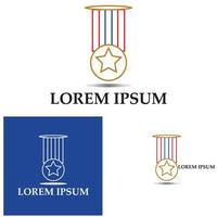 medalj ikon vektor bakgrund mall illustration