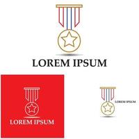 medalj ikon vektor bakgrund mall illustration