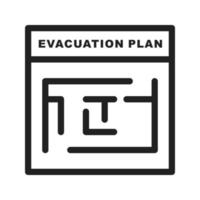 Symbol für Evakuierungsplanlinie vektor