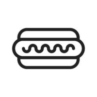 Symbol für Hot-Dog-Linie vektor