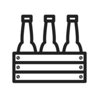 Symbol für die Linie der Bierflaschen vektor
