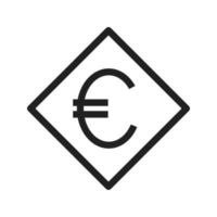 euro symbol ikon vektor