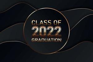 klass av 2022 examen textdesign för kort, inbjudningar eller banner vektor