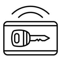 Smart-Keycard-Liniensymbol vektor