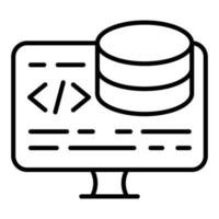 Symbol für die Backend-Entwicklungslinie vektor