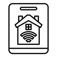 Symbol für Smart-Home-Linie vektor