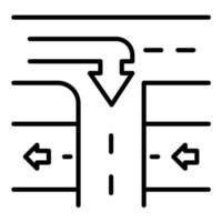 Symbol für die Linie der Straßenrampen vektor