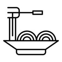 Pasta-Linie-Symbol vektor