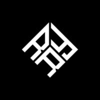 ryr-Buchstaben-Logo-Design auf schwarzem Hintergrund. ryr kreative Initialen schreiben Logo-Konzept. ryr Briefgestaltung. vektor
