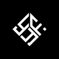 yfy brev logotyp design på svart bakgrund. yfy kreativa initialer bokstavslogotyp koncept. yfy bokstavsdesign. vektor