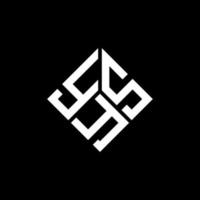 ysy brev logotyp design på svart bakgrund. ysy kreativa initialer bokstavslogotyp koncept. ysy bokstavsdesign. vektor