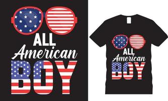 All American Boy T-Shirt-Design vektor