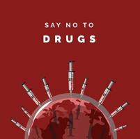 Sag "Nein" zu Drogen vektor
