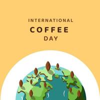 internationella kaffedagen, vektorillustration vektor