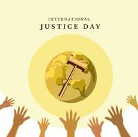 Internationaler Tag der Gerechtigkeit vektor