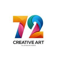 72 logotyp färgglad gradientdesign vektor