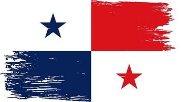 panama-flagge mit pinselfarbe texturiert isoliert auf png oder transparentem hintergrund. symbol von panama. Vektor-Illustration vektor