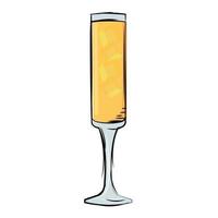 isolerade gul orange cocktail drink vektor illustration