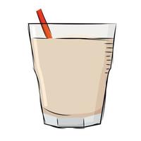 isolierte Ingwer-Weiß-Cocktail-Getränk-Vektor-Illustration vektor