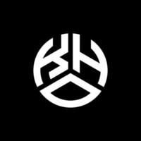 kho brev logotyp design på svart bakgrund. kho kreativa initialer brev logotyp koncept. kho bokstavsdesign. vektor