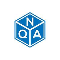 nqa-Buchstaben-Logo-Design auf schwarzem Hintergrund. nqa kreatives Initialen-Buchstaben-Logo-Konzept. nqa Briefgestaltung. vektor