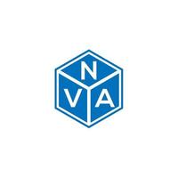 nva brev logotyp design på svart bakgrund. nva kreativa initialer bokstavslogotyp koncept. nva bokstavsdesign. vektor