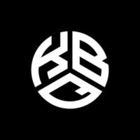 kbq-Brief-Logo-Design auf schwarzem Hintergrund. kbq kreative Initialen schreiben Logo-Konzept. kbq Briefgestaltung. vektor