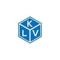 klv brev logotyp design på svart bakgrund. klv kreativa initialer bokstavslogotyp koncept. klv bokstavsdesign. vektor