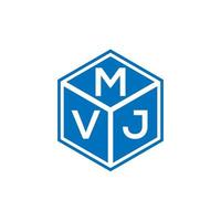 mvj brev logotyp design på svart bakgrund. mvj kreativa initialer bokstavslogotyp koncept. mvj bokstavsdesign. vektor