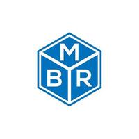 mbr brev logotyp design på svart bakgrund. mbr kreativa initialer brev logotyp koncept. mbr brev design. vektor