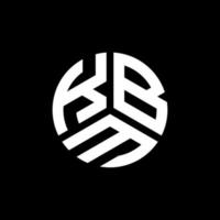 kbm-Brief-Logo-Design auf schwarzem Hintergrund. kbm kreative Initialen schreiben Logo-Konzept. kbm Briefgestaltung. vektor