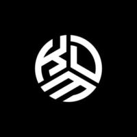 kdm-Brief-Logo-Design auf schwarzem Hintergrund. kdm kreative Initialen schreiben Logo-Konzept. kdm Briefgestaltung. vektor