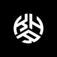 Khr-Brief-Logo-Design auf schwarzem Hintergrund. khr kreative Initialen schreiben Logo-Konzept. khr Briefgestaltung. vektor