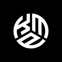 KMP-Brief-Logo-Design auf schwarzem Hintergrund. KMP kreatives Initialen-Buchstaben-Logo-Konzept. KMP Briefgestaltung. vektor