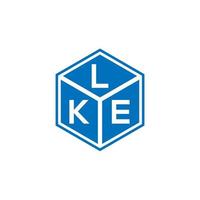 lke-Buchstaben-Logo-Design auf schwarzem Hintergrund. lke kreative Initialen schreiben Logo-Konzept. wie Briefgestaltung. vektor