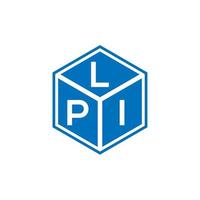 lpi kreatives Initialen-Buchstaben-Logo-Konzept. LPI-Brief-Design. LPI-Brief-Logo-Design auf schwarzem Hintergrund. lpi kreatives Initialen-Buchstaben-Logo-Konzept. lpi Briefgestaltung. vektor