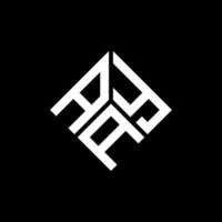 aya brev logotyp design på svart bakgrund. aya kreativa initialer brev logotyp koncept. aya bokstavsdesign. vektor