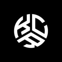 kcr-Buchstaben-Logo-Design auf schwarzem Hintergrund. kcr kreative Initialen schreiben Logo-Konzept. kcr Briefgestaltung. vektor